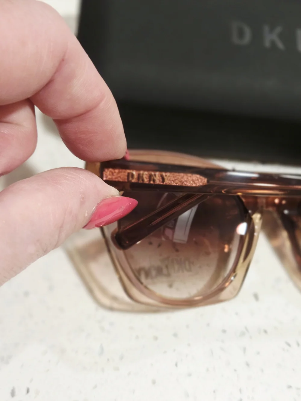 DKNY Women's Square Sunglasses in Light Brown